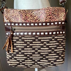 Myra Crossbody Bag “ Knoll-In” Leather Cotton